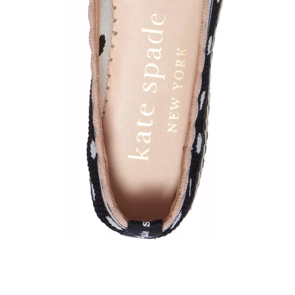 ♠️Kate Spade Knottingham Dots Knit Espadrilles Flats, Black NIB - Picture 9 of 15